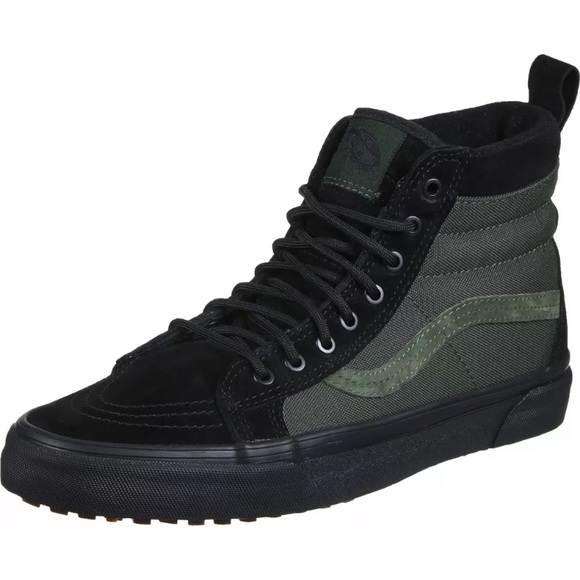 vans sk8 hi green black
